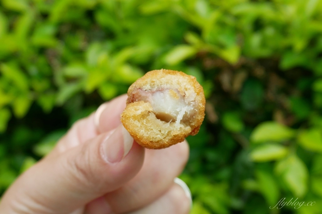 【新竹北區】城隍廟超大顆「林家芋泥球」，吃得到芋頭纖維和蜂蜜香氣 @飛天璇的口袋