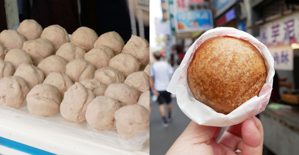 新竹北區｜林家芋泥球｜城隍廟超大顆芋泥球，吃得到芋頭纖維和蜂蜜香氣 @飛天璇的口袋