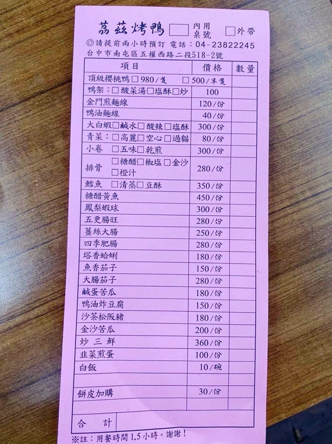 台中南屯｜荔茲櫻桃鴨．路邊也可以吃到五星級的烤鴨，$1080元起享用一鴨三吃 @飛天璇的口袋