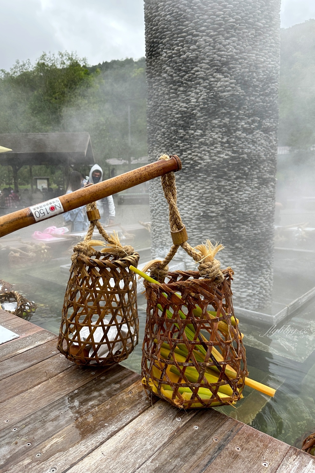 清水地熱公園｜提著竹簍煮溫泉蛋，還可以露天免費泡腳，體驗浴衣和溫泉魚咬腳 @飛天璇的口袋