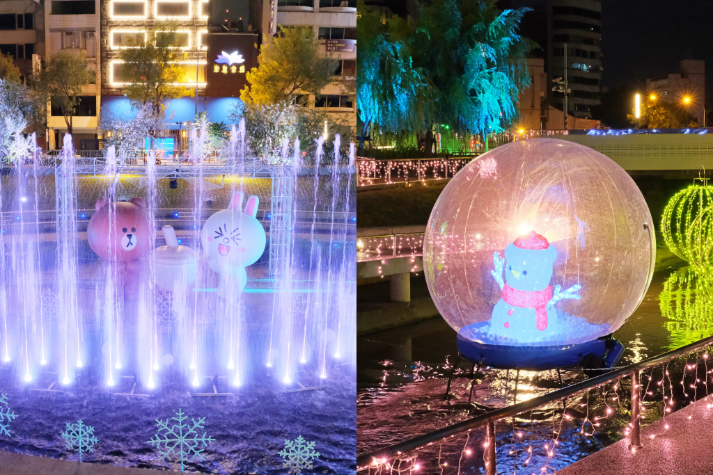 台南中西｜河樂廣場，台南市中心的戲水公園，城市裡最浪漫的免費夜景景點 @飛天璇的口袋