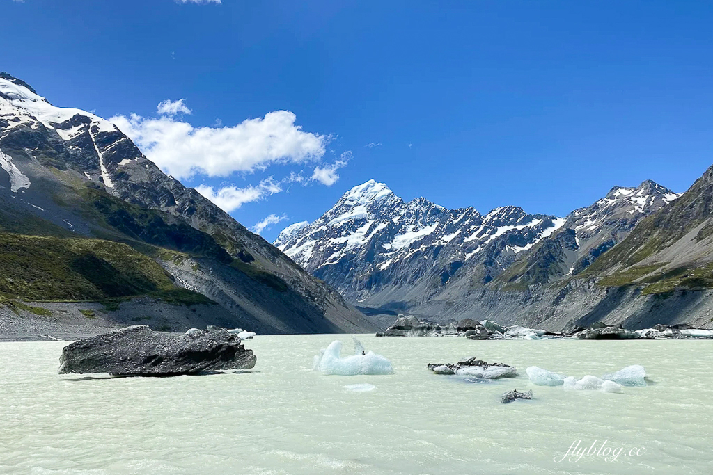 紐西蘭南島｜Hooker Valley Track．庫克山最受歡迎的步道，欣賞冰川、湖泊和雪山 @飛天璇的口袋