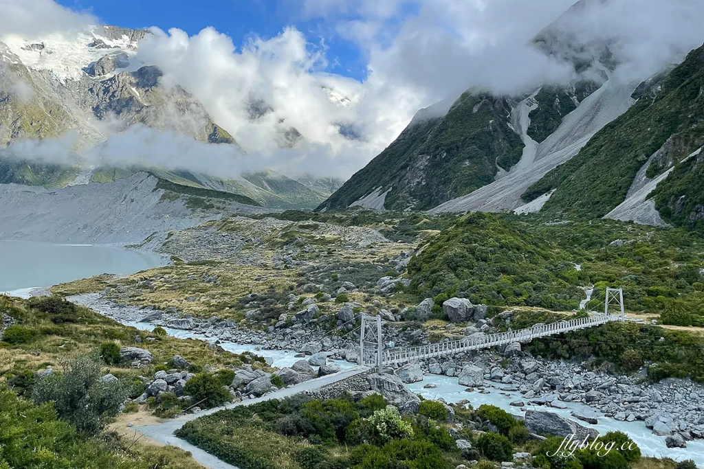紐西蘭南島｜Hooker Valley Track．庫克山最受歡迎的步道，欣賞冰川、湖泊和雪山 @飛天璇的口袋