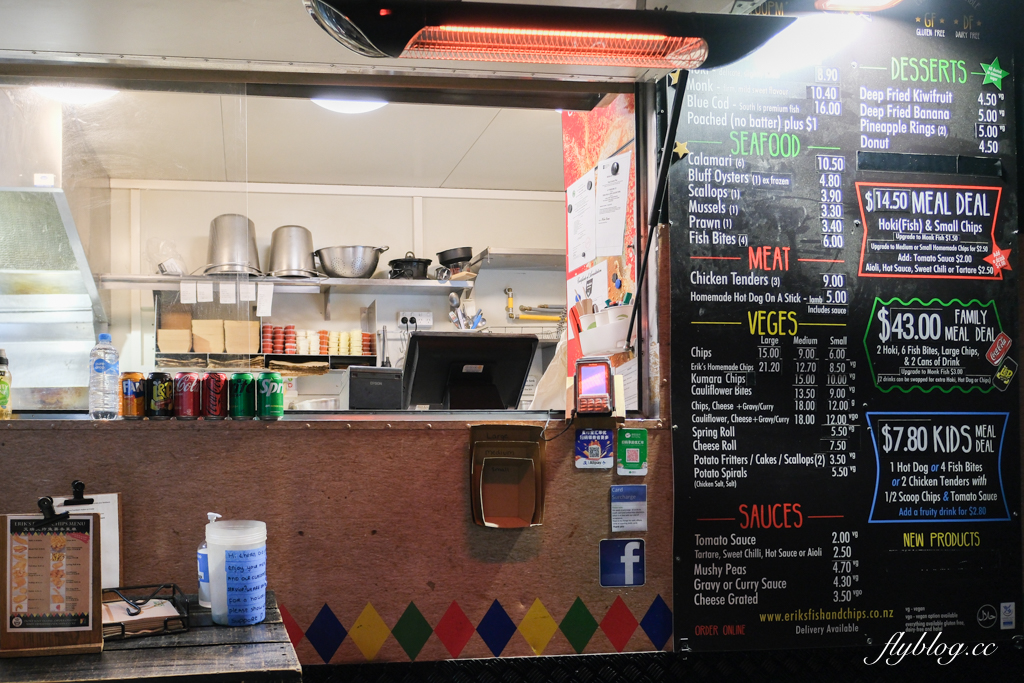 紐西蘭南島｜Erik&#8217;s Fish and Chips．皇后鎮最強的炸魚薯條，隱藏巷子裡的人氣美食 @飛天璇的口袋
