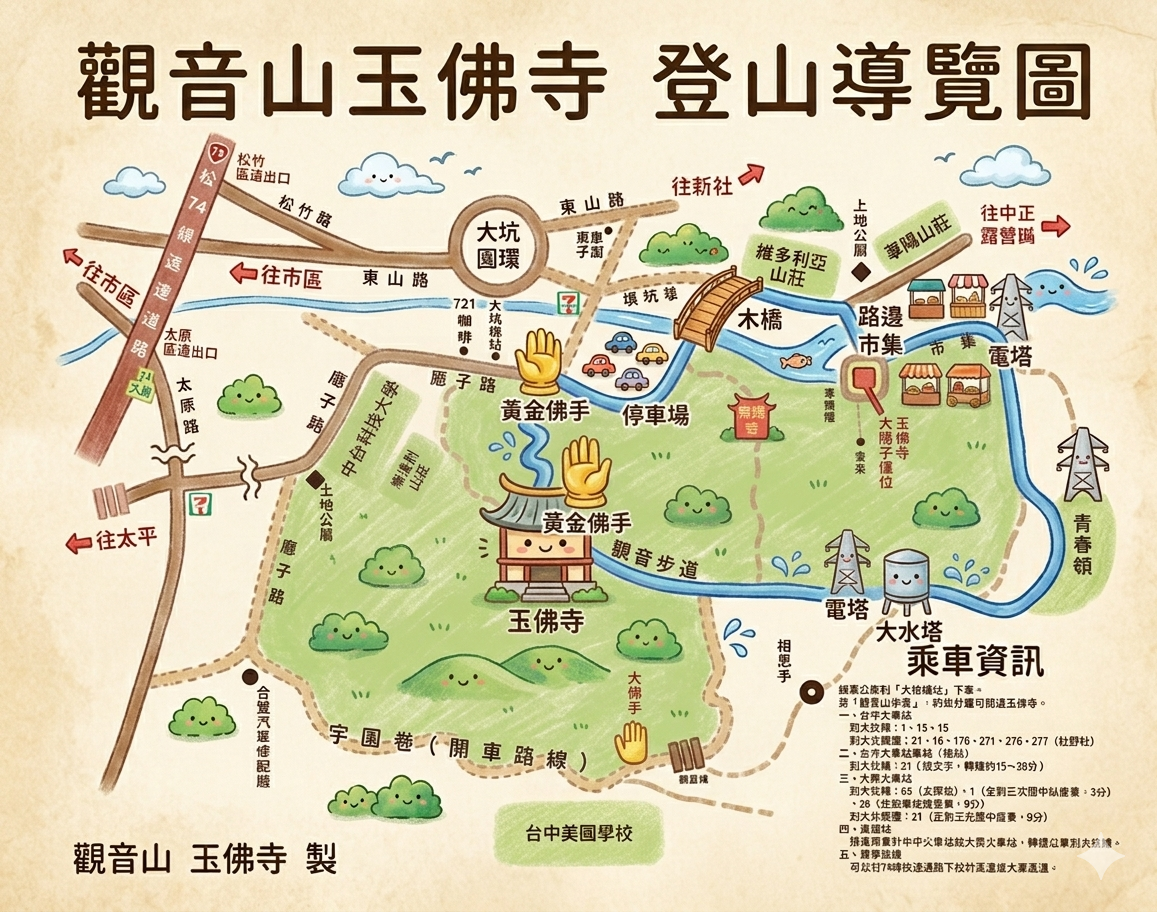 台中北屯｜南觀音山登山步道．編號42小百岳就在台中市區，必拍打卡點黃金佛手 @飛天璇的口袋