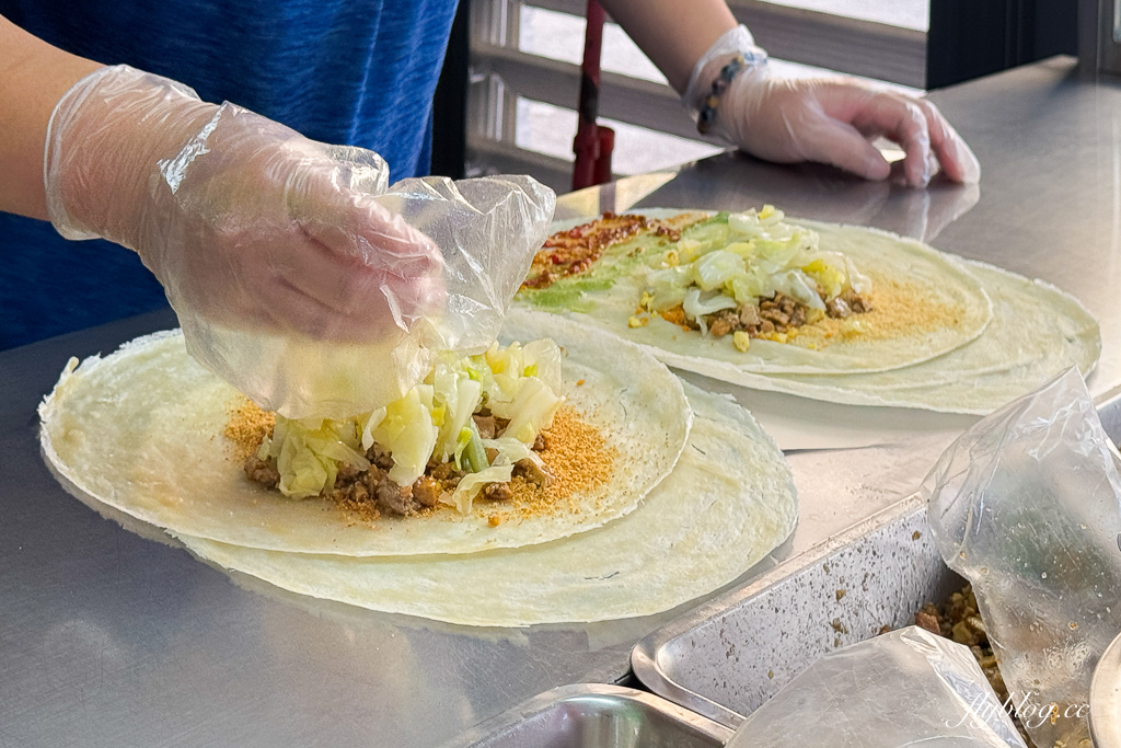 台中北屯｜劉小姐潤餅．九號步道銅板美食，每日現做手工餅皮 @飛天璇的口袋