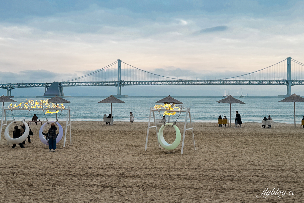 韓國釜山｜廣安里海灘．星期六晚上無人機表演時間，韓國人公認釜山最美的沙灘 @飛天璇的口袋