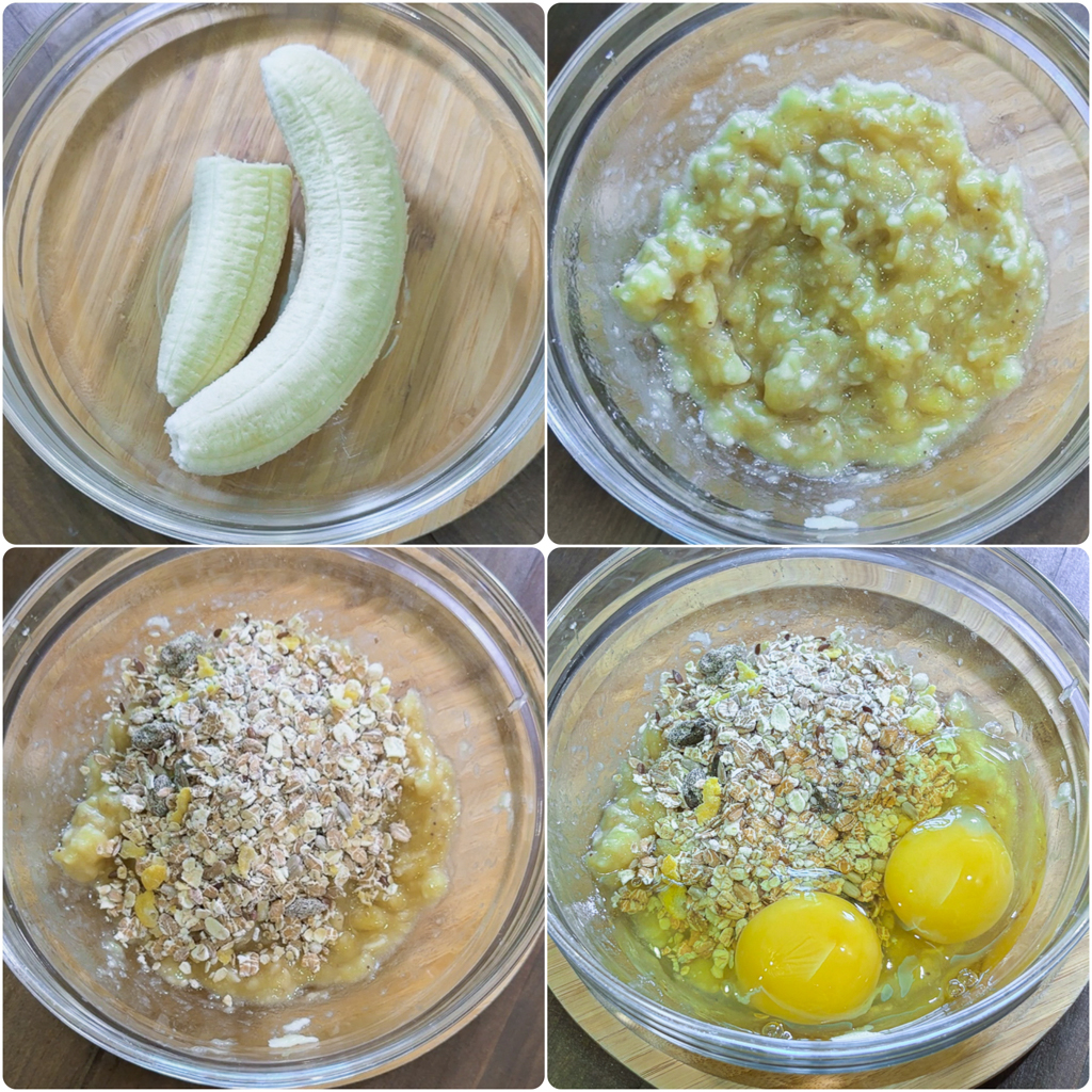 食譜分享｜香蕉燕麥蛋糕．減醣也可以吃的甜點，一片100多卡無負擔 @飛天璇的口袋