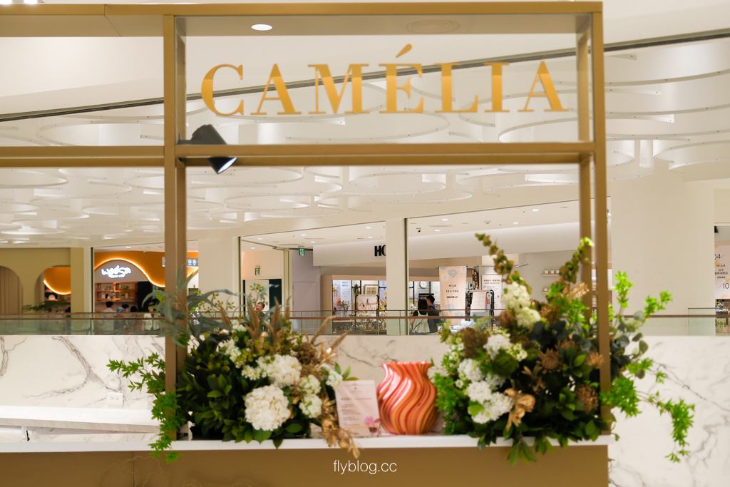 台中北屯｜CAM&Eacute;LIA 山茶花 漢神洲際概念店．台中精品手搖飲新品牌，美美紙提盒和儀式感開香 @飛天璇的口袋