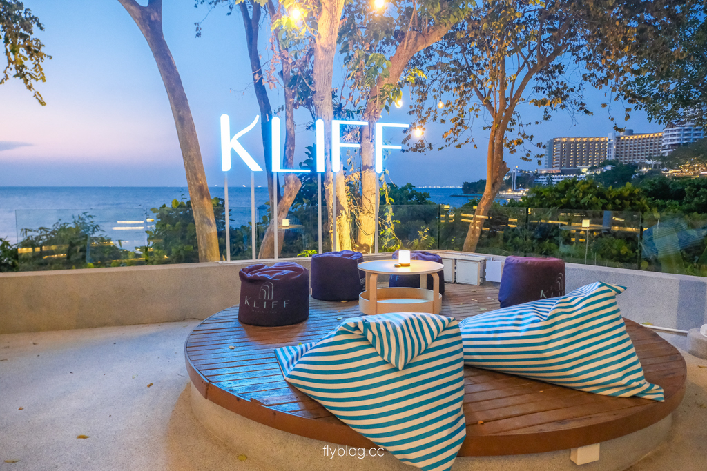 泰國芭達雅｜Kliff Beach Club．小巧精緻海景咖啡廳，享用下午茶與晚餐的絕佳選擇 @飛天璇的口袋