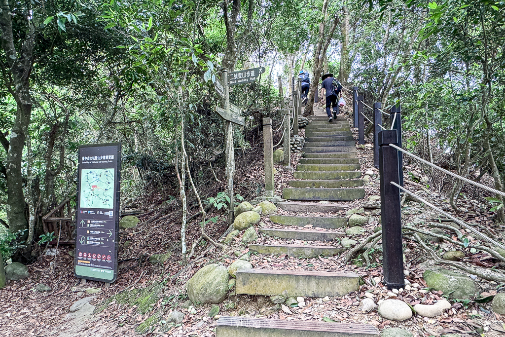 台中北屯｜大坑2號登山步道．全長1.2公里連接頭嵙山，挑戰60度好漢坡木棧道 @飛天璇的口袋