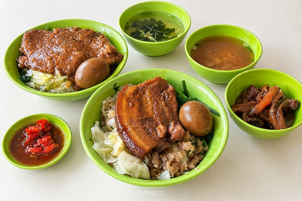 台中豐原｜老三元爌肉飯．傳承三代的老味道重出江湖，在地人從小吃到大的古早味 @飛天璇的口袋