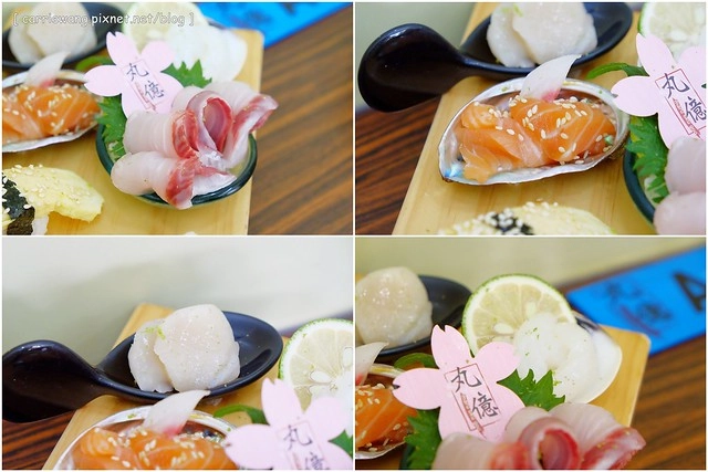 【台中日本料理】丸億生魚片壽司。黃昏市場裡的日本料理店，漁獲新鮮選擇性多，現在有冷氣包廂環境更好了 @飛天璇的口袋