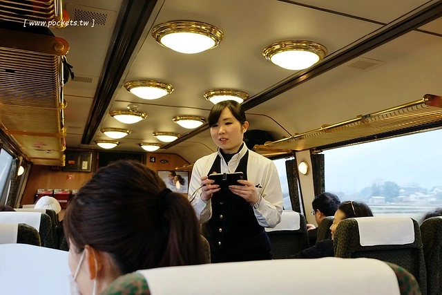 日本大分｜由布院之森列車，旅遊九州必搭JR特急ゆふいんの森 ，復古又美麗的車廂，還可以享用火車美食 @飛天璇的口袋